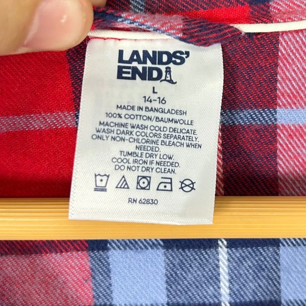 Lands End classic flannel